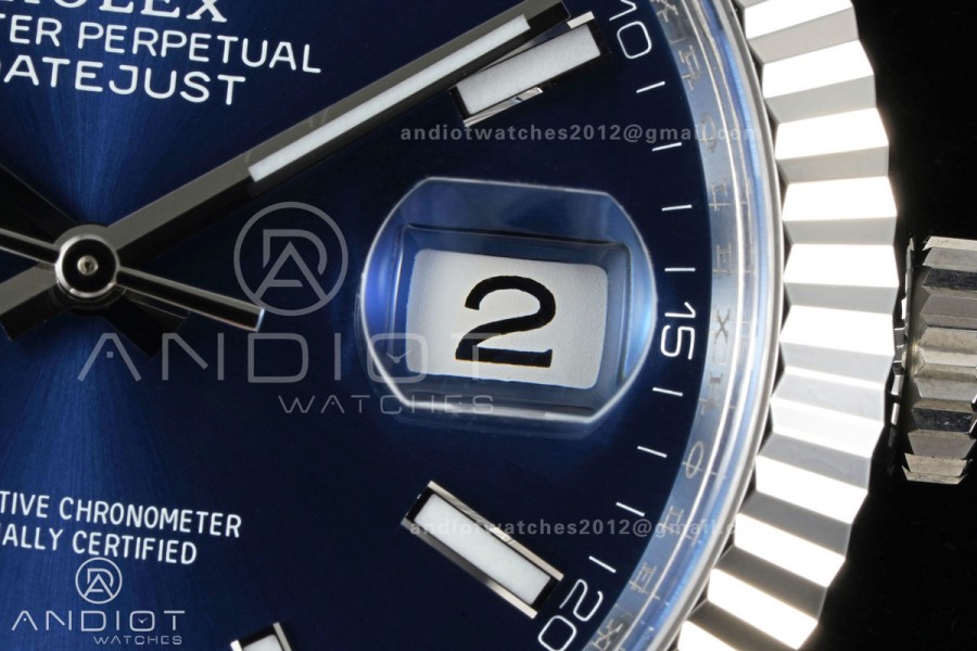 DateJust 41 126334 Clean Plus 1:1 Best Edition Blue Stick Dial on Jubilee Bracelet DD3235