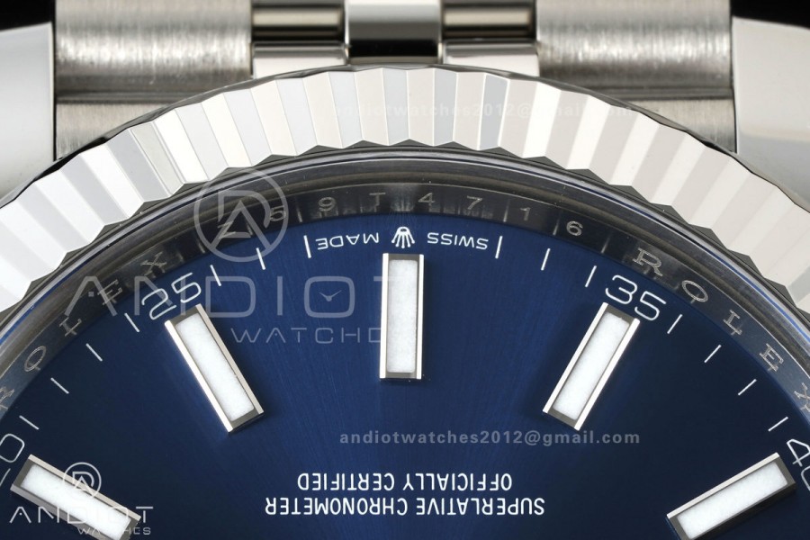 DateJust 41 126334 Clean Plus 1:1 Best Edition Blue Stick Dial on Jubilee Bracelet DD3235