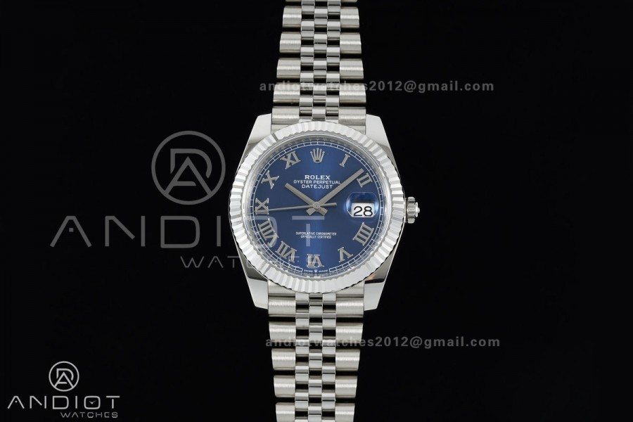 DateJust 41 126334 Clean Plus 1:1 Best Edition Blue Roman Dial on Jubilee Bracelet DD3235