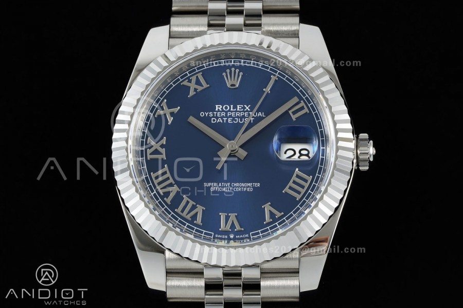 DateJust 41 126334 Clean Plus 1:1 Best Edition Blue Roman Dial on Jubilee Bracelet DD3235