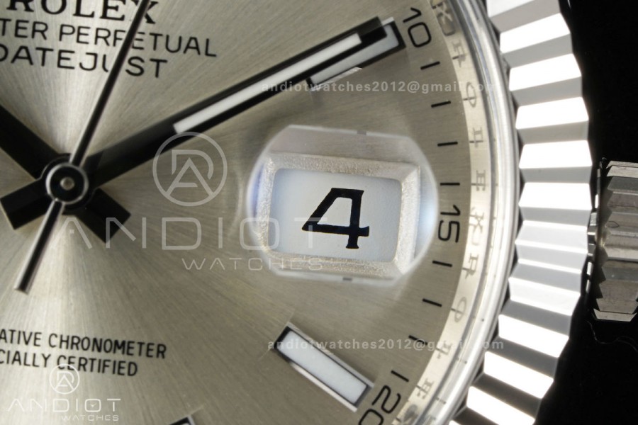 DateJust 41 126334 Clean Plus 1:1 Best Edition Silver Stick Dial on Jubilee Bracelet DD3235