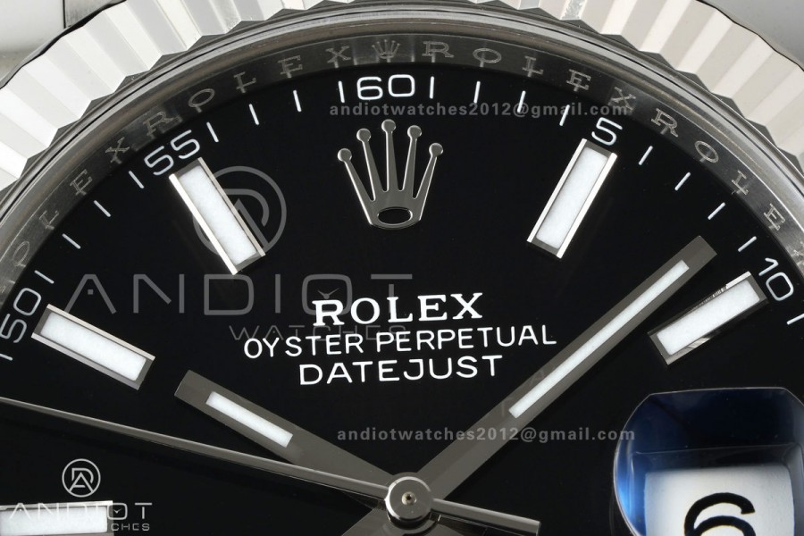 DateJust 41 126334 Clean Plus 1:1 Best Edition Black Stick Dial on Jubilee Bracelet DD3235