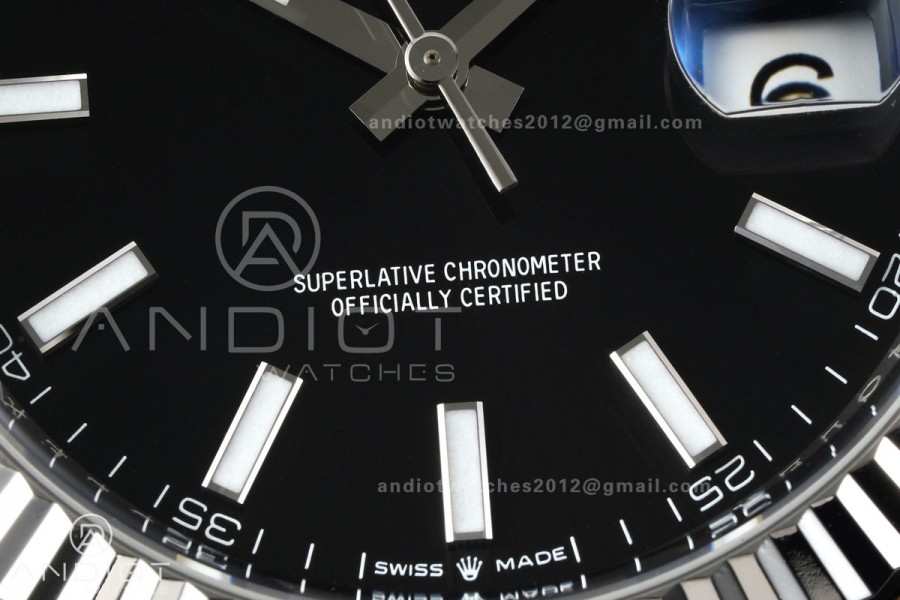 DateJust 41 126334 Clean Plus 1:1 Best Edition Black Stick Dial on Jubilee Bracelet DD3235