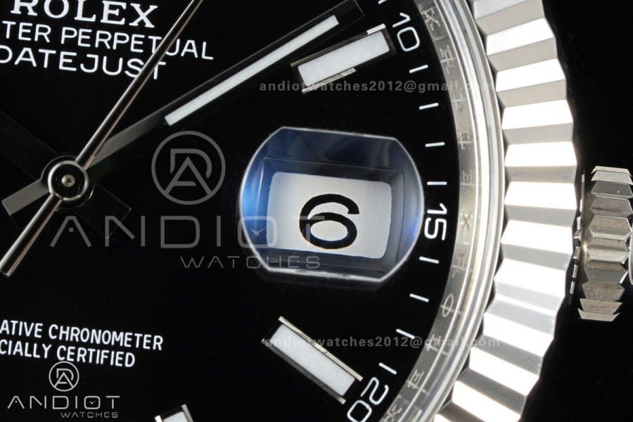 DateJust 41 126334 Clean Plus 1:1 Best Edition Black Stick Dial on Jubilee Bracelet DD3235