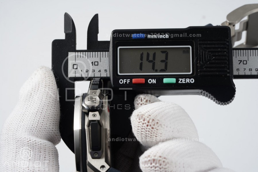 Royal Oak Offshore 43mm 26420io Titanium DDF 1:1 Best Edition Gray Dial on Gray Rubber Strap DD4401 Super Clone