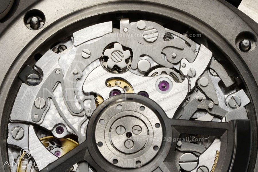 Royal Oak Offshore 43mm 26420ti Titanium DDF 1:1 Best Edition Blue Dial on Blue Rubber Strap DD4401 Super Clone