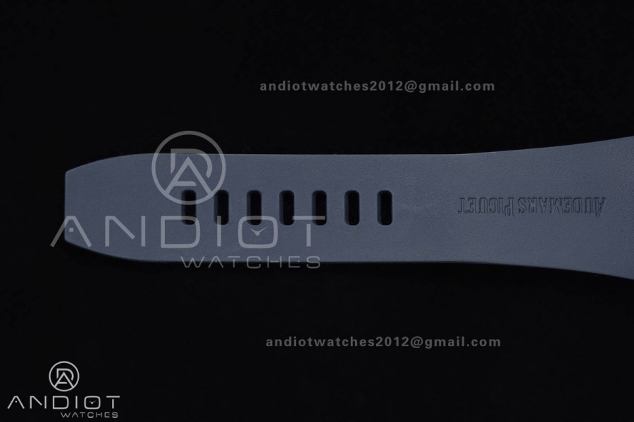 Royal Oak Offshore 43mm 26420ti Titanium DDF 1:1 Best Edition Blue Dial on Blue Rubber Strap DD4401 Super Clone