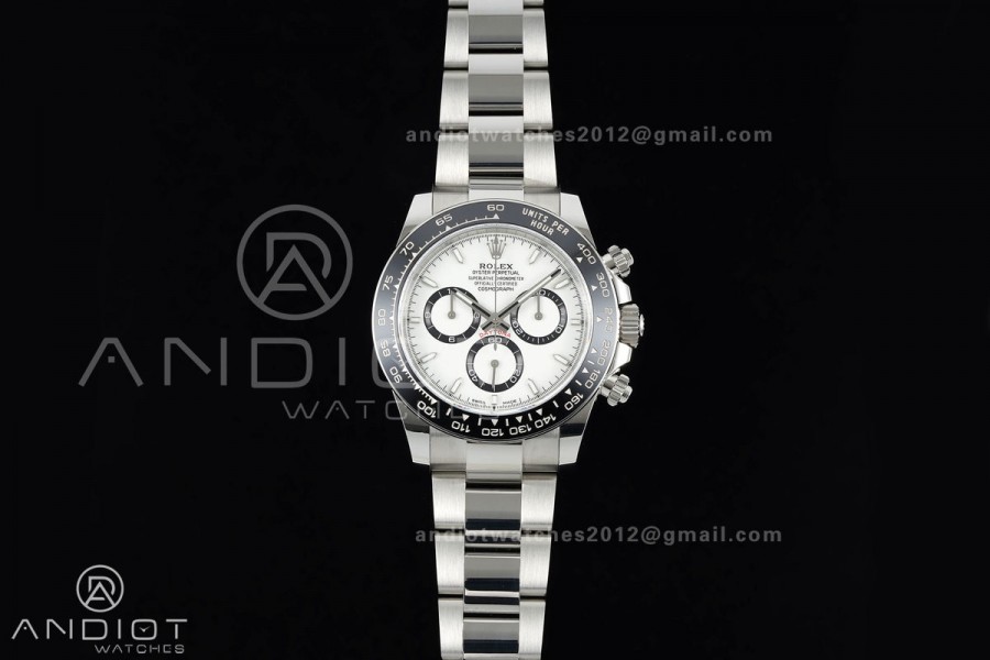 Daytona 126500 QF 1:1 Best Edition 904L Steel White Dial on SS Bracelet JH4131 (Free Sprung)