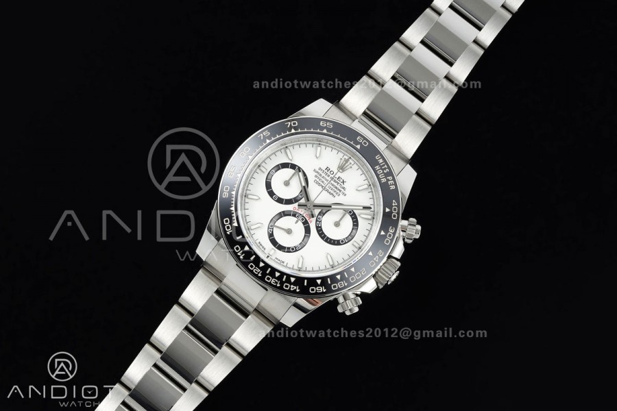 Daytona 126500 QF 1:1 Best Edition 904L Steel White Dial on SS Bracelet JH4131 (Free Sprung)