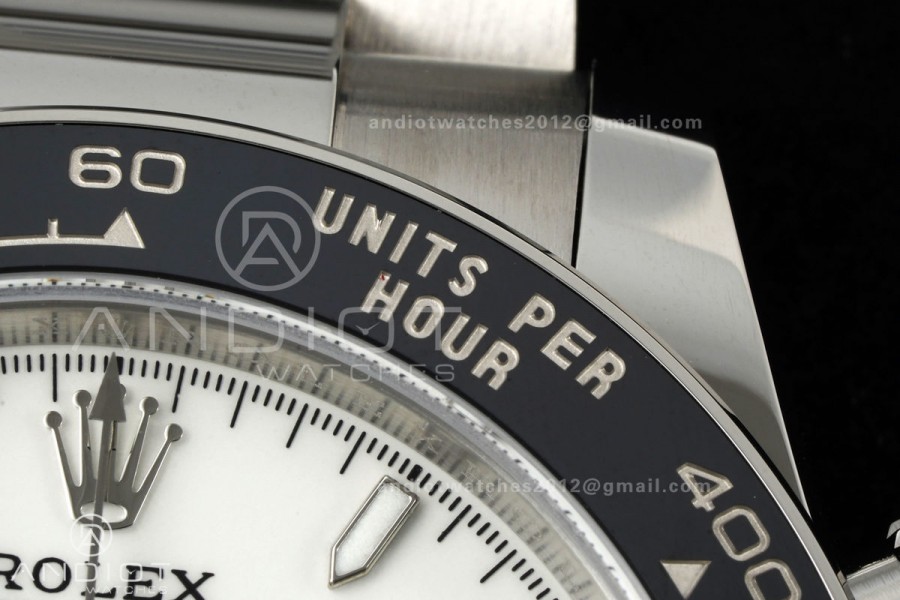 Daytona 126500 QF 1:1 Best Edition 904L Steel White Dial on SS Bracelet JH4131 (Free Sprung)