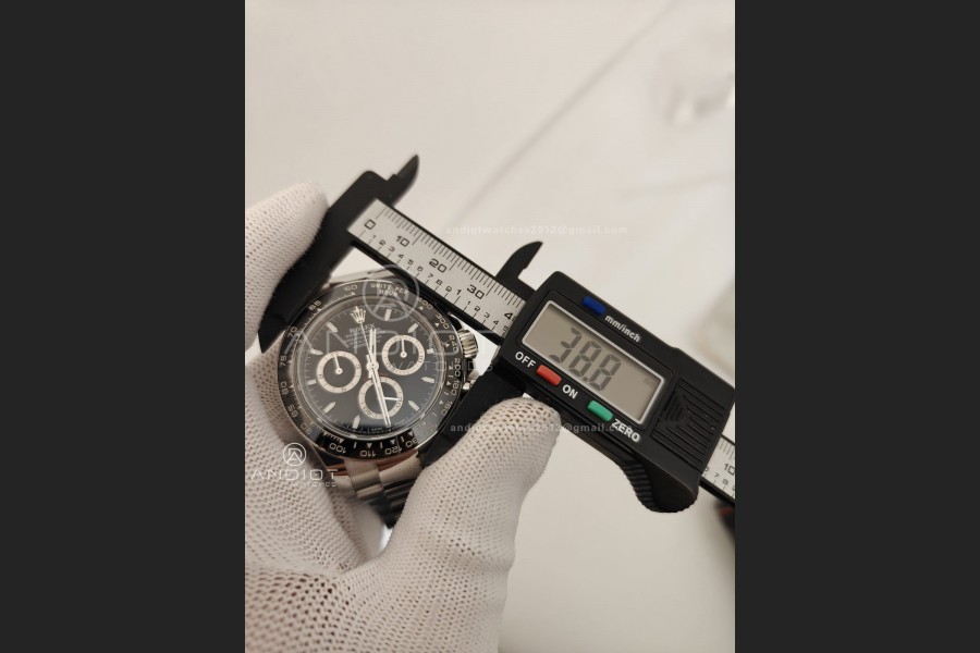 Daytona 126500 QF 1:1 Best Edition 904L Steel Black Dial on SS Bracelet JH4131 (Free Sprung)