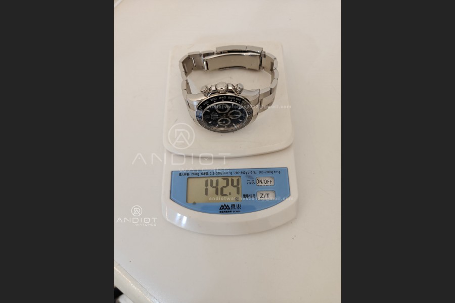 Daytona 126500 QF 1:1 Best Edition 904L Steel Black Dial on SS Bracelet JH4131 (Free Sprung)