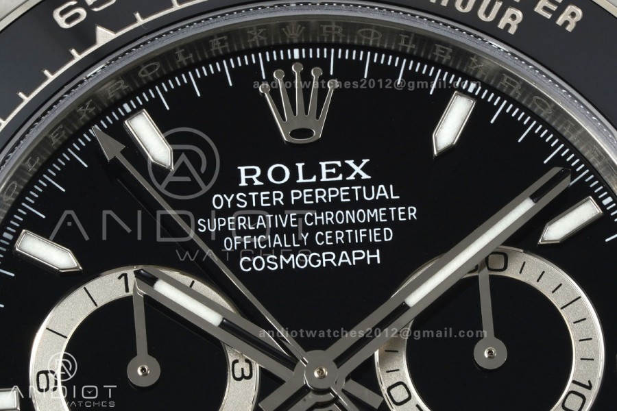 Daytona 126500 QF 1:1 Best Edition 904L Steel Black Dial on SS Bracelet JH4131 (Free Sprung)