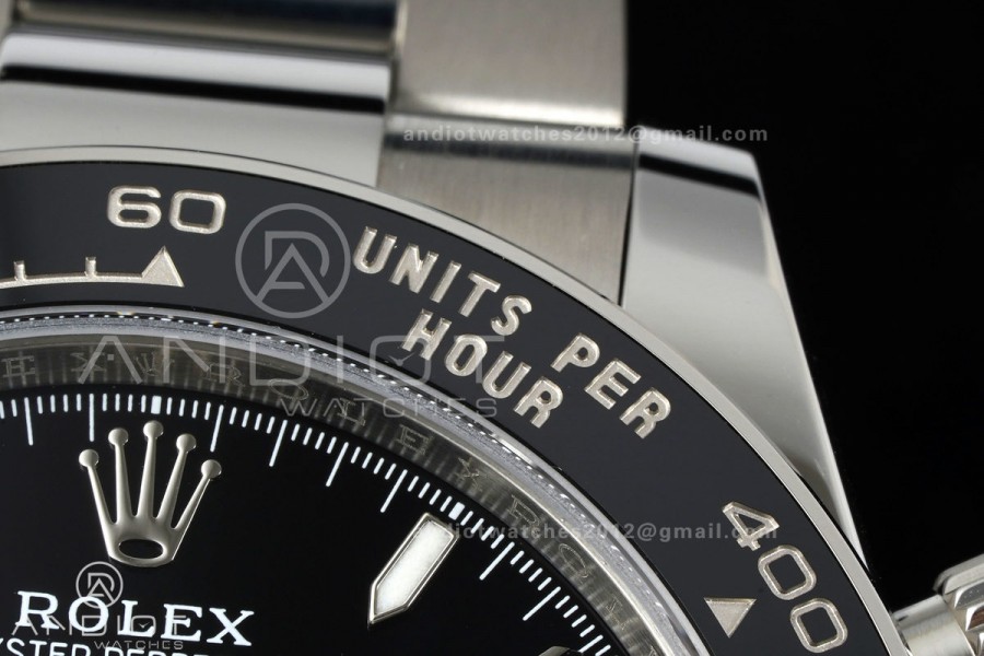 Daytona 126500 QF 1:1 Best Edition 904L Steel Black Dial on SS Bracelet JH4131 (Free Sprung)