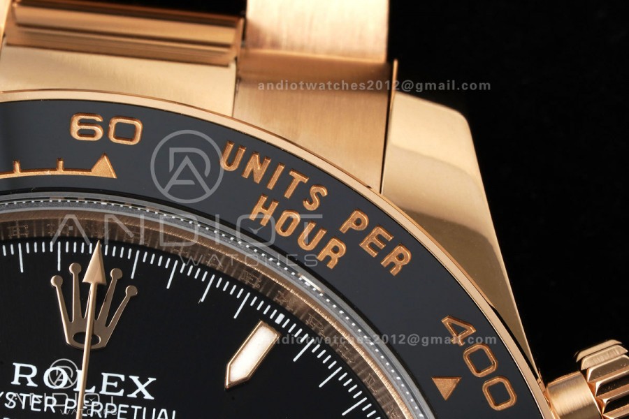 Daytona 126525 LN Le Mans QF 1:1 Best Edition on RG Bracelet JH4132 Free Sprung (Weighted)