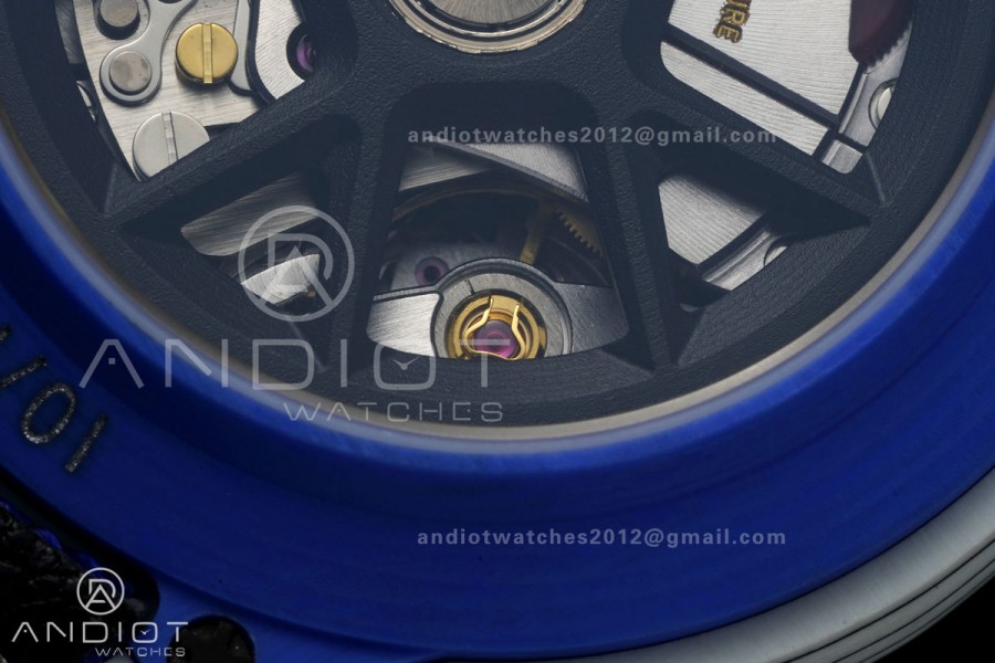 Daytona DIW White Carbon GT Blue SONIC 1:1 Best Edition White Dial on Blue Nylon Strap SA4130