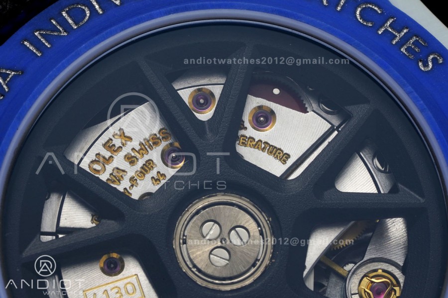 Daytona DIW White Carbon GT Blue SONIC 1:1 Best Edition White Dial on Blue Nylon Strap SA4130