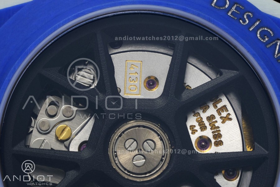 Daytona DIW White Carbon GT Blue SONIC 1:1 Best Edition White Dial on Blue Nylon Strap SA4130