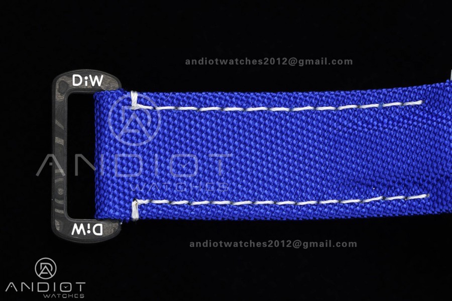 Daytona DIW White Carbon GT Blue SONIC 1:1 Best Edition White Dial on Blue Nylon Strap SA4130