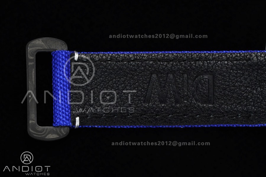 Daytona DIW White Carbon GT Blue SONIC 1:1 Best Edition White Dial on Blue Nylon Strap SA4130