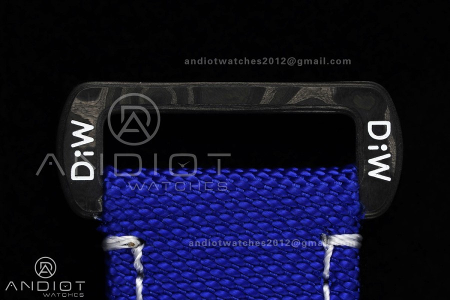 Daytona DIW White Carbon GT Blue SONIC 1:1 Best Edition White Dial on Blue Nylon Strap SA4130