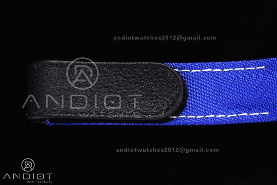 Daytona DIW White Carbon GT Blue SONIC 1:1 Best Edition White Dial on Blue Nylon Strap SA4130