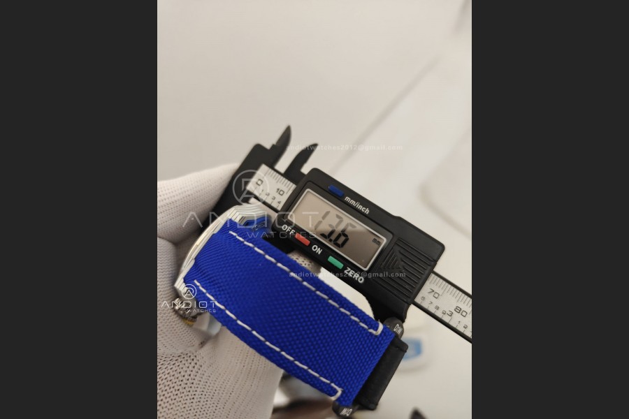 Daytona DIW White Carbon GT Blue SONIC 1:1 Best Edition White Dial on Blue Nylon Strap SA4130