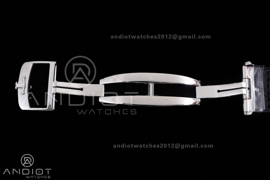 Master Ultra Thin Moon SS APSF 1:1 Best Edition Silver Dial on Black Leather Strap SA925 Super Clone