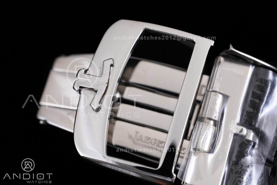 Master Ultra Thin Moon SS APSF 1:1 Best Edition Silver Dial on Black Leather Strap SA925 Super Clone