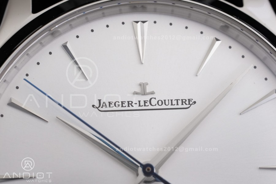 Master Ultra Thin Moon SS APSF 1:1 Best Edition Silver Dial on Black Leather Strap SA925 Super Clone