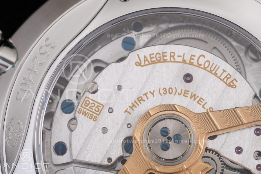 Master Ultra Thin Moon SS APSF 1:1 Best Edition Silver Dial on Black Leather Strap SA925 Super Clone