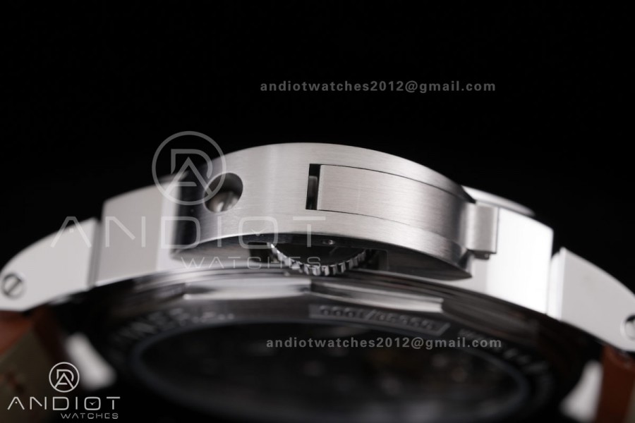 PAM111 SS HWF 1:1 Best Edition on Brown Leather Strap Strap A6497