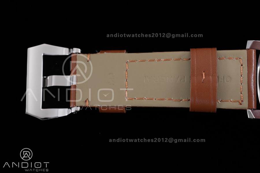 PAM111 SS HWF 1:1 Best Edition on Brown Leather Strap Strap A6497