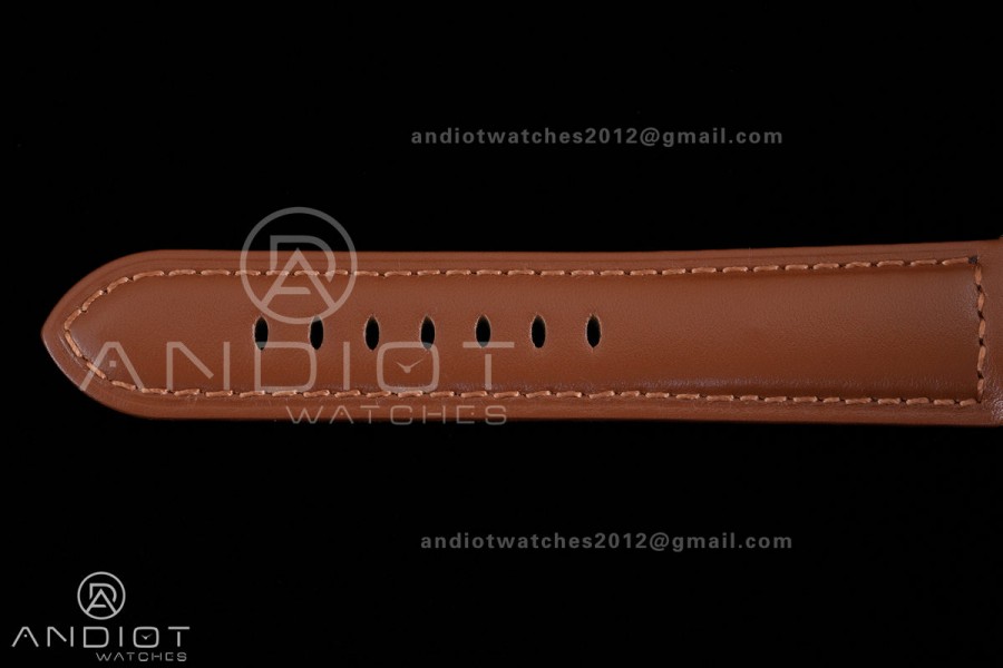 PAM111 SS HWF 1:1 Best Edition on Brown Leather Strap Strap A6497