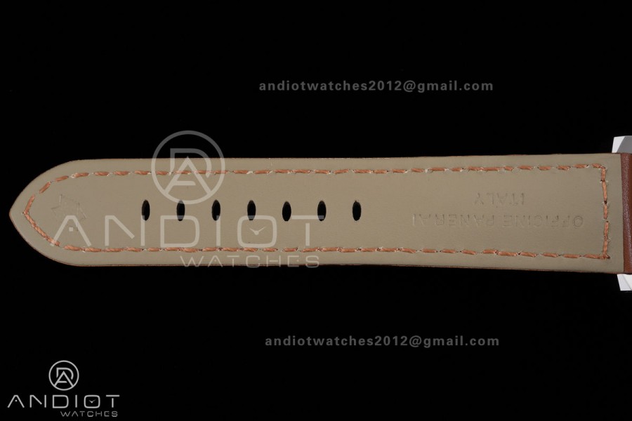 PAM111 SS HWF 1:1 Best Edition on Brown Leather Strap Strap A6497