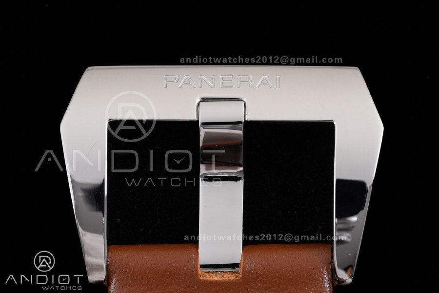 PAM111 SS HWF 1:1 Best Edition on Brown Leather Strap Strap A6497