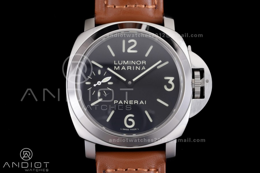 PAM111 SS HWF 1:1 Best Edition on Brown Leather Strap Strap A6497