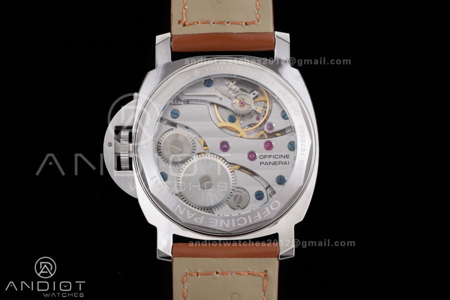 PAM111 SS HWF 1:1 Best Edition on Brown Leather Strap Strap A6497