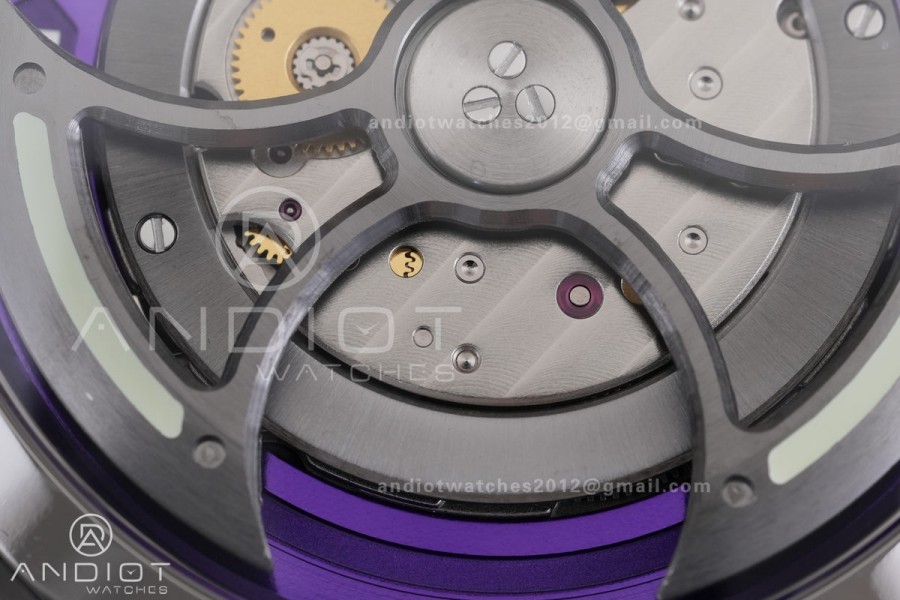 MB&F M.A.D.1.Purple SS K1F 1:1 Best Edition on Black Leather Strap Miyota 821A