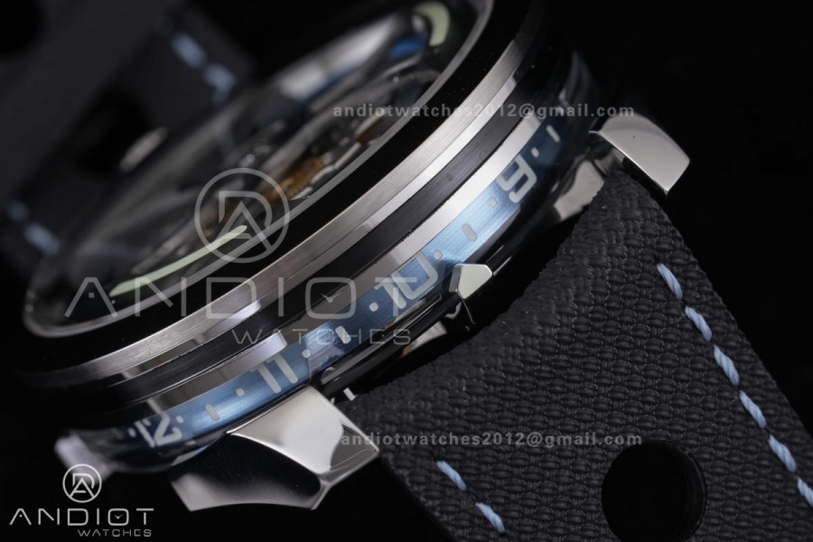 MB&F M.A.D.1.Blue SS K1F 1:1 Best Edition on Black Leather Strap Miyota 821A