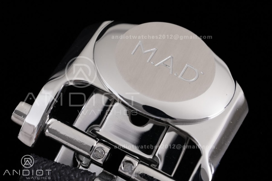 MB&F M.A.D.1.Blue SS K1F 1:1 Best Edition on Black Leather Strap Miyota 821A