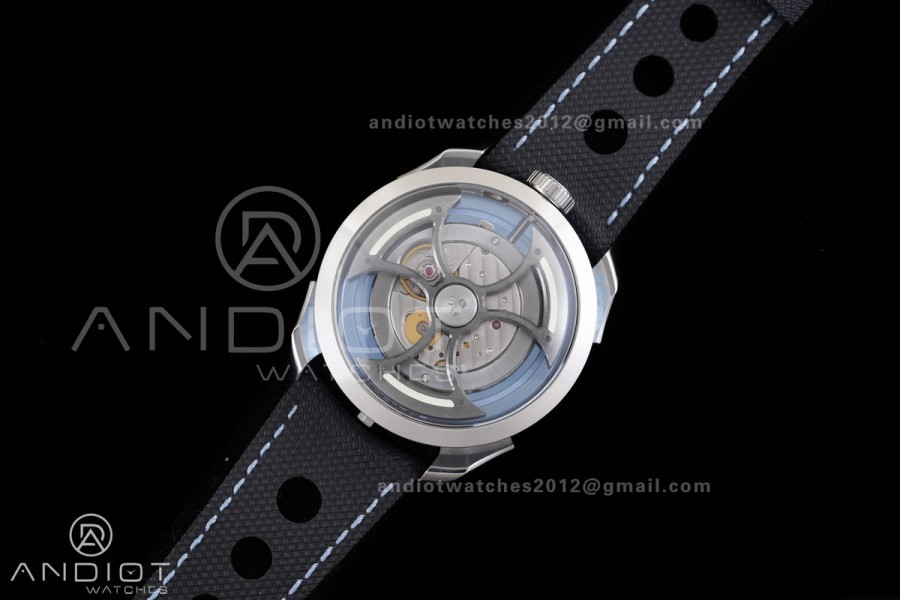 MB&F M.A.D.1.Blue SS K1F 1:1 Best Edition on Black Leather Strap Miyota 821A