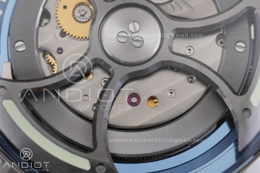 MB&F M.A.D.1.Blue SS K1F 1:1 Best Edition on Black Leather Strap Miyota 821A