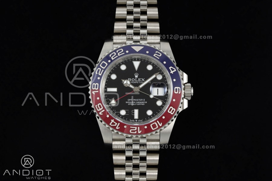 GMT-Master II 126710 BLRO 904L Steel ERF 1:1 Best Edition on Jubilee Bracelet JH3285 (Free Sprung)