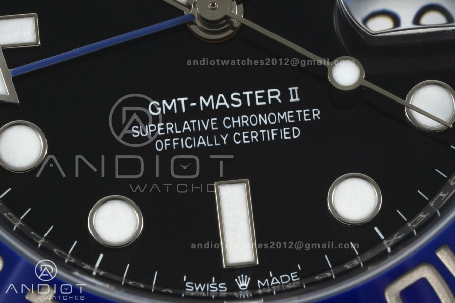 GMT-Master II 126710 BLNR 904L Steel ERF 1:1 Best Edition on Jubilee Bracelet JH3285 (Free Sprung)