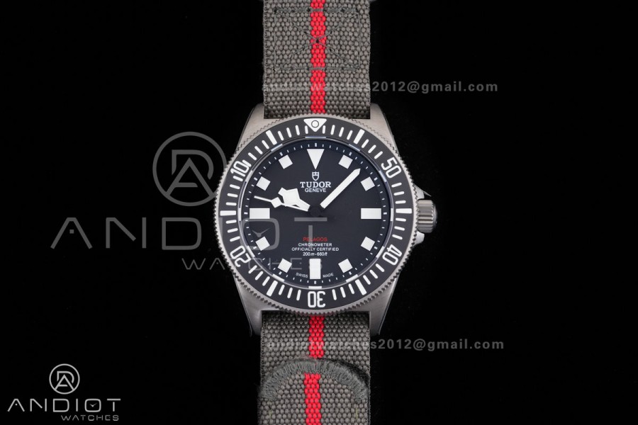Pelagos FXD Black Ceramic Bezel Ti BRF 1:1 Best Edition Black Dial On Green Nylon Strap