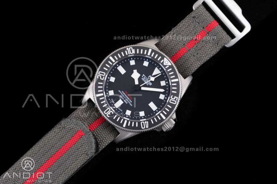 Pelagos FXD Black Ceramic Bezel Ti BRF 1:1 Best Edition Black Dial On Green Nylon Strap