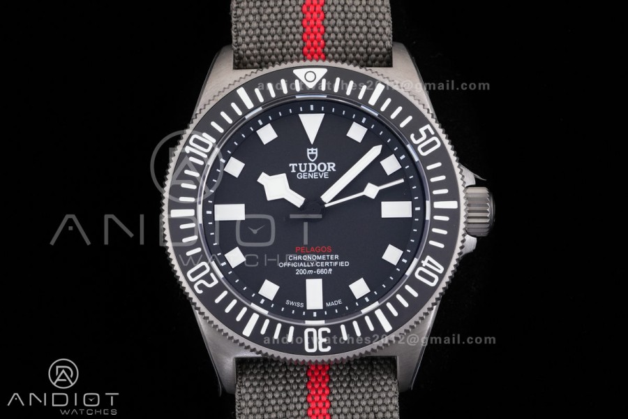 Pelagos FXD Black Ceramic Bezel Ti BRF 1:1 Best Edition Black Dial On Green Nylon Strap