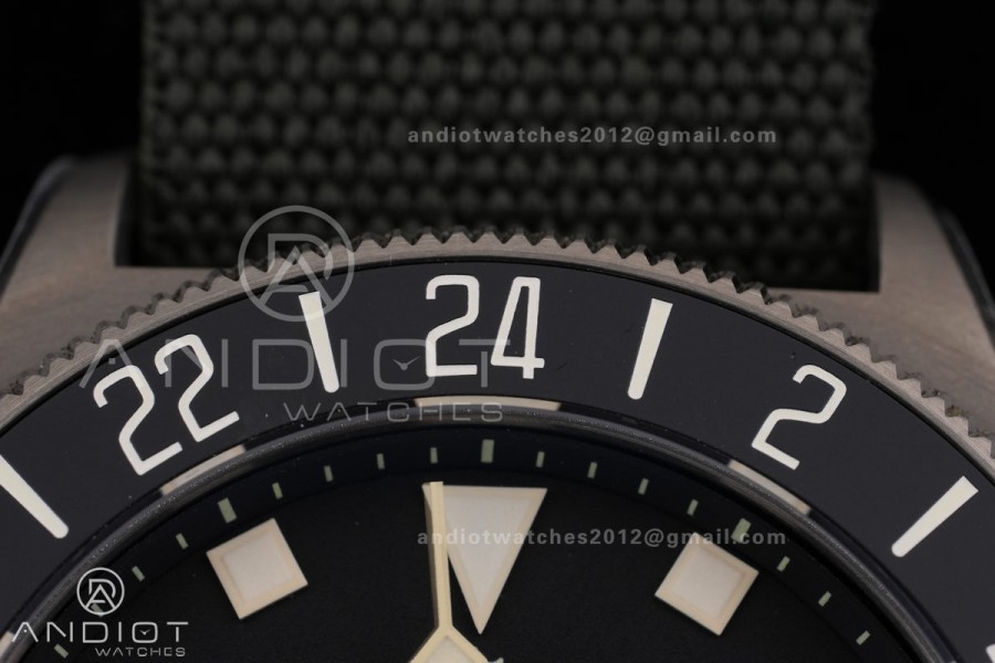 Pelagos M2542G247NU-0002 Ti BRF 1:1 Best Edition Black dial Black Ceramic Bezel On Nylon Strap