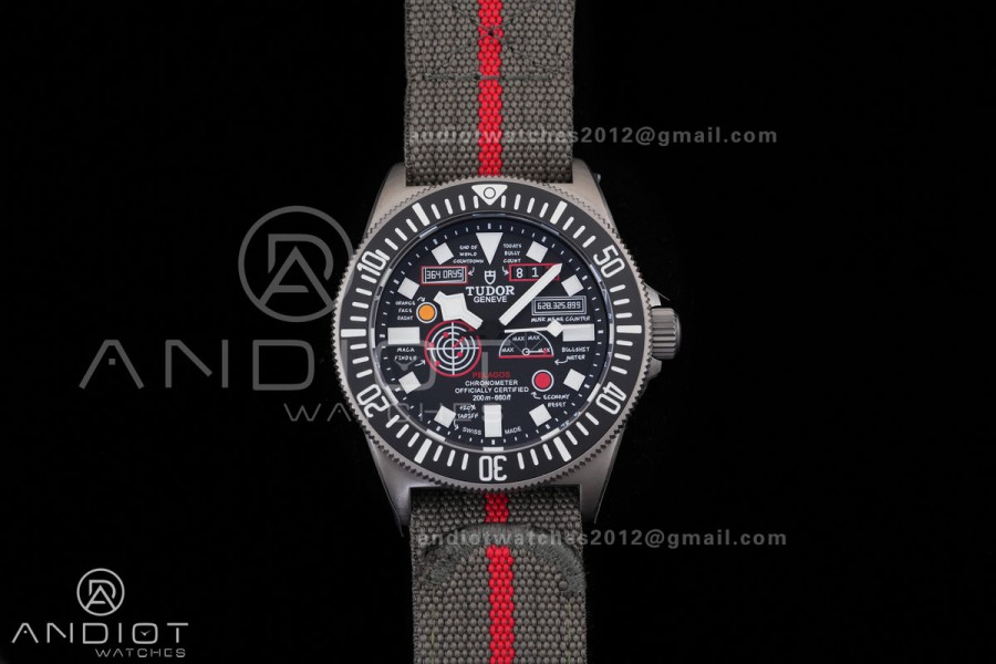Pelagos FXD Black Ceramic Bezel Ti BRF 1:1 Best Edition Black Designed Dial On Green Nylon Strap
